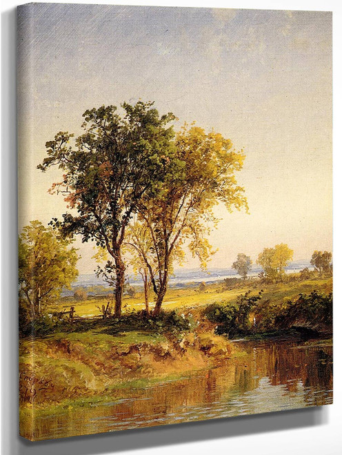 The Pond In Springtime By Jasper Francis Cropsey By Jasper Francis Cropsey