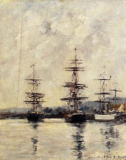 The Port, Deauville By Eugene Louis Boudin