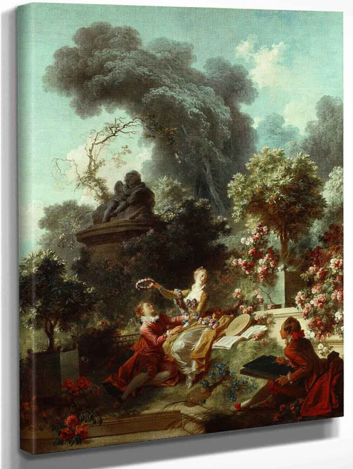 The Progress Of Love, The Lover Crowned By Jean Honore Fragonard