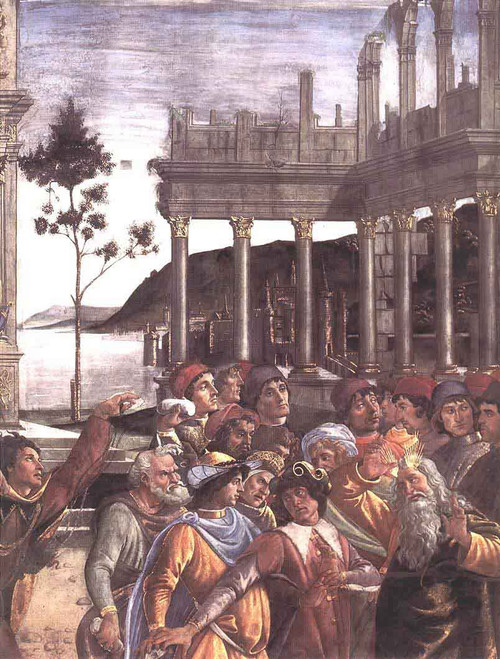 The Punishment Of Korah And The Stoning Of Moses And Aaron (Detail 4) By Sandro Botticelli(Italian, 1445 1510)