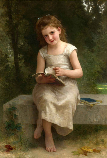 The Reading Girl By William Bouguereau