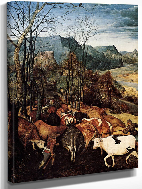 The Return Of The Herd [Detail] By Pieter Bruegel The Elder By Pieter Bruegel The Elder