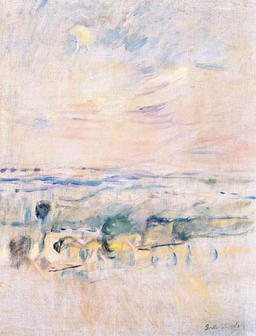 The Rising Moon Over The Seine Valley By Berthe Morisot