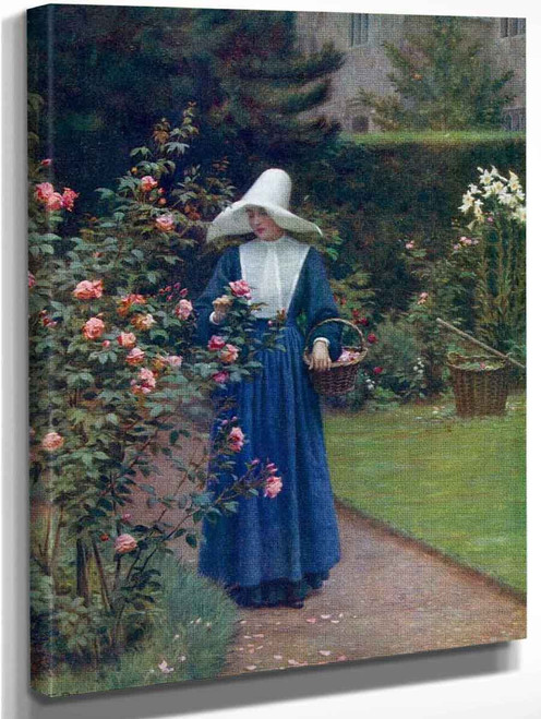 The Roses' Day By Edmund Blair Leighton Art Reproduction