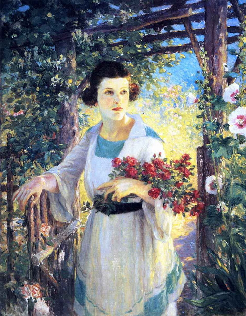 The Rustic Gate By Colin Campbell Cooper By Colin Campbell Cooper
