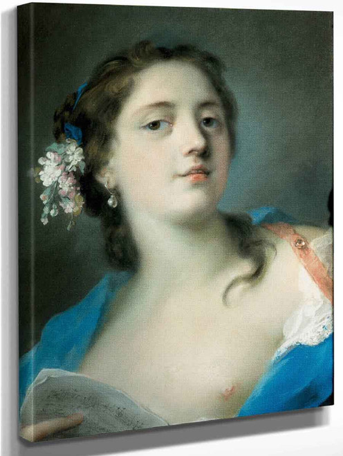 The Singer Faustina Bordoni  With A Musical Score By Rosalba Carriera By Rosalba Carriera