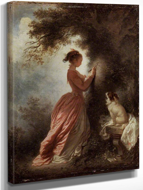 The Souvenir, Fragonard, Painting Reproduction 2960