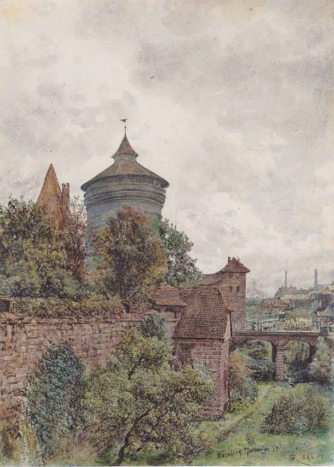 The Spittlertor In Nuremberg By Rudolf Von Alt