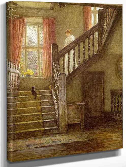 The Staircase By Helen Allingham By Helen Allingham
