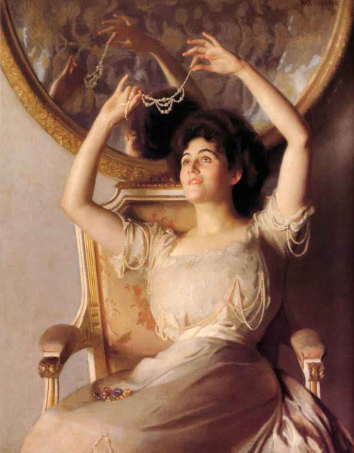 The String Of Pearls By William Macgregor Paxton By William Macgregor Paxton