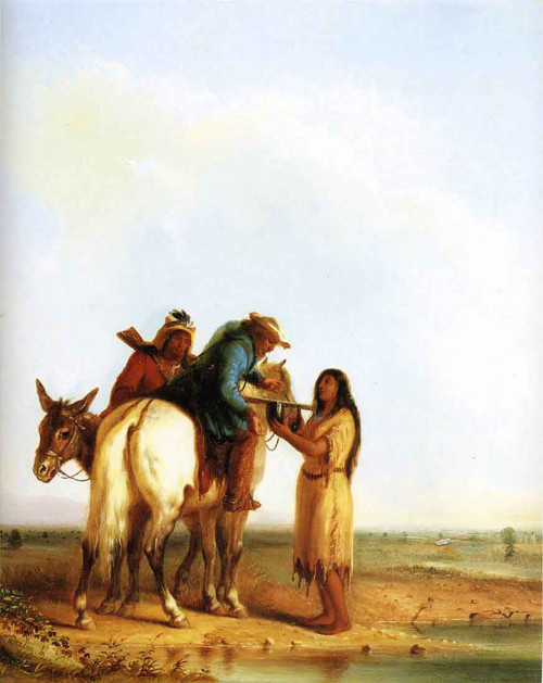 The Thirsty Trapper By Alfred Jacob Miller