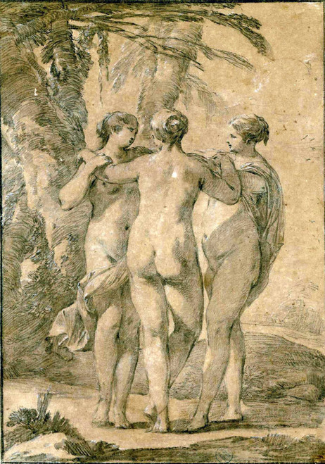 The Three Graces By Laurent De La Hyre