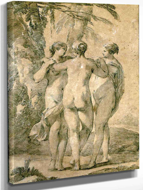 The Three Graces By Laurent De La Hyre