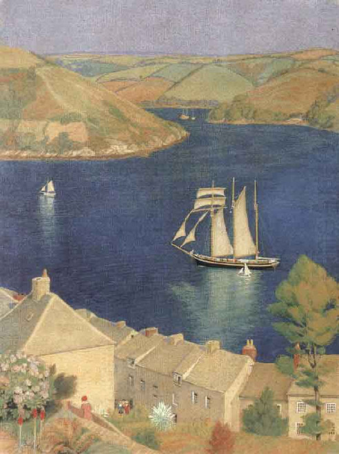 The Three Masted Schooner By Joseph Edward Southall