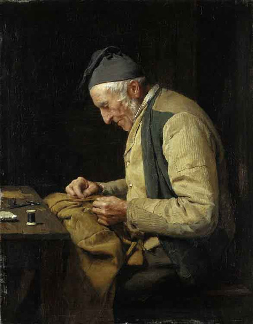 The Village Tailor By Albert Anker