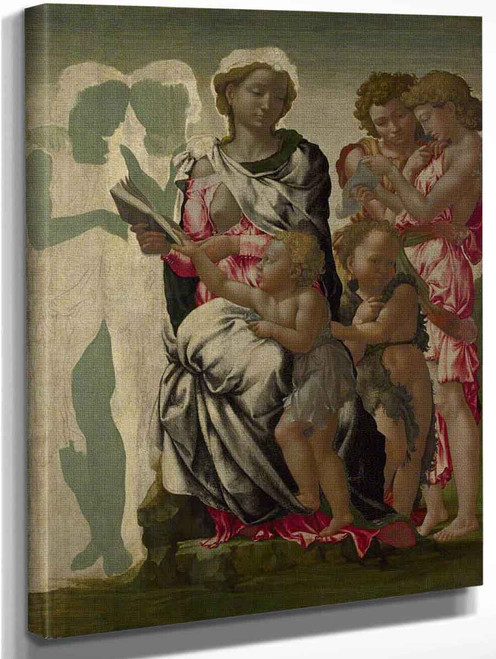 The Virgin And Child With Saint John And Angels By Michelangelo Buonarroti By Michelangelo Buonarroti