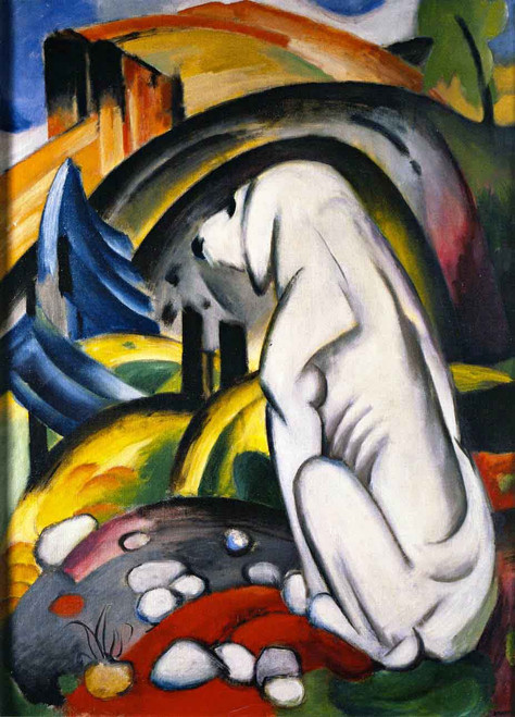 The White Dog By Franz Marc By Franz Marc