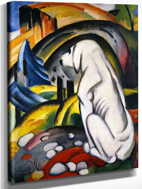 The White Dog By Franz Marc By Franz Marc