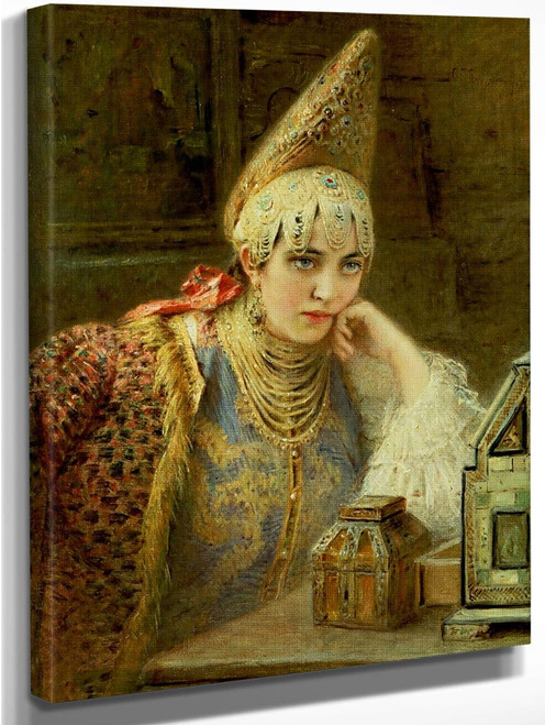 The Young Bride By Konstantin Yegorovich Makovsky