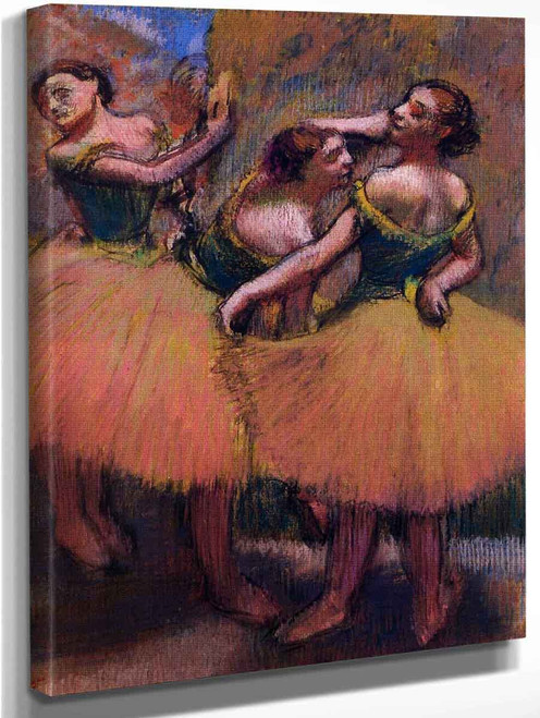 Three Dancers, Green Blouses By Edgar Degas