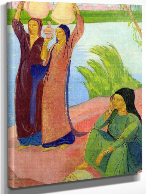 Three Women On The Banks Of A River By Emile Bernard