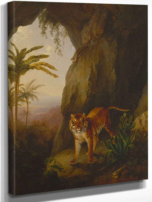 Tiger In A Cave By Jacques Laurent Agasse By Jacques Laurent Agasse