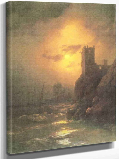 Tower. Shipwreck. By Ivan Constantinovich Aivazovsky By Ivan Constantinovich Aivazovsky