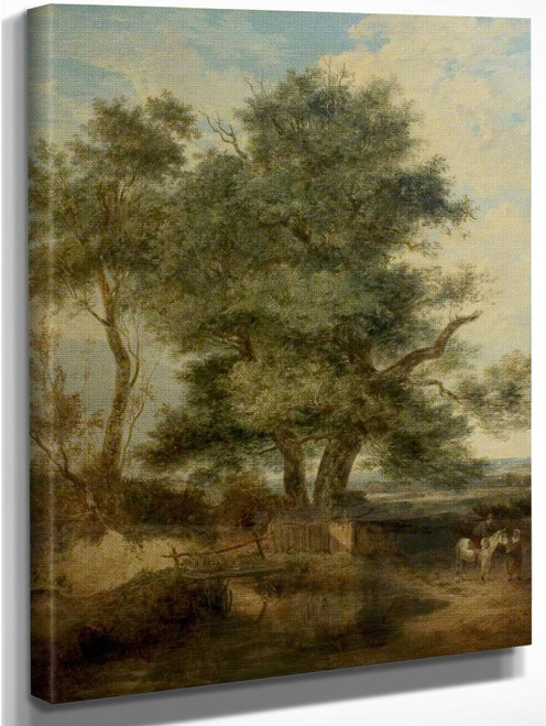 Trees By A Brook By John Crome