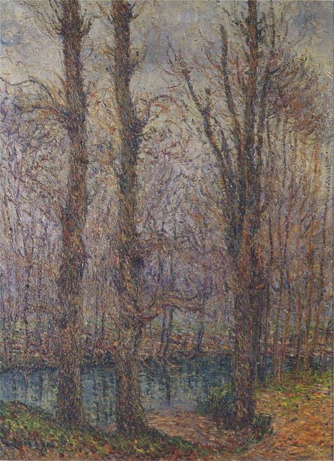 Trees By The River 2 By Gustave Loiseau By Gustave Loiseau