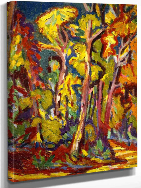 Trees In Autumn By Ernst Ludwig Kirchner By Ernst Ludwig Kirchner