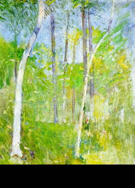 Trees In Forest By Emil Carlsen By Emil Carlsen