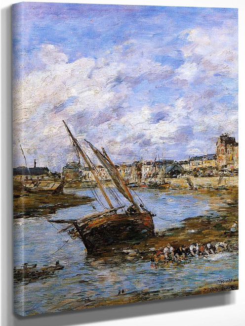 Trouville, The Inner Port, Low Tide By Eugene Louis Boudin