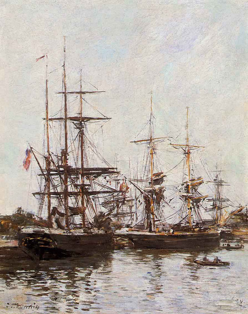 Trouville Harbor By Eugene Louis Boudin Trouville Harbor By Eugene Louis Boudin