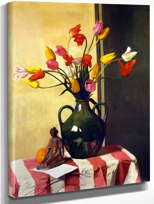Tulips And A Statuette By Maillol By Felix Vallotton