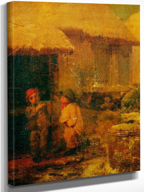 Two Boys With A Birdcage By Briton Riviere