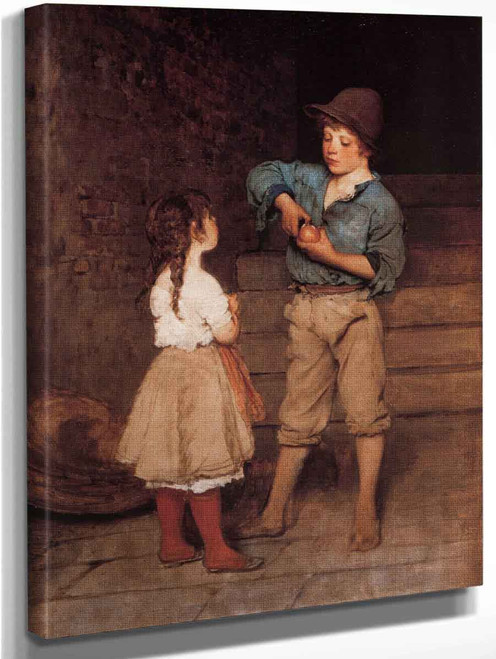 Two Children By Eugene De Blaas