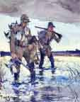 Two Duck Hunters By Frank W. Benson By Frank W. Benson