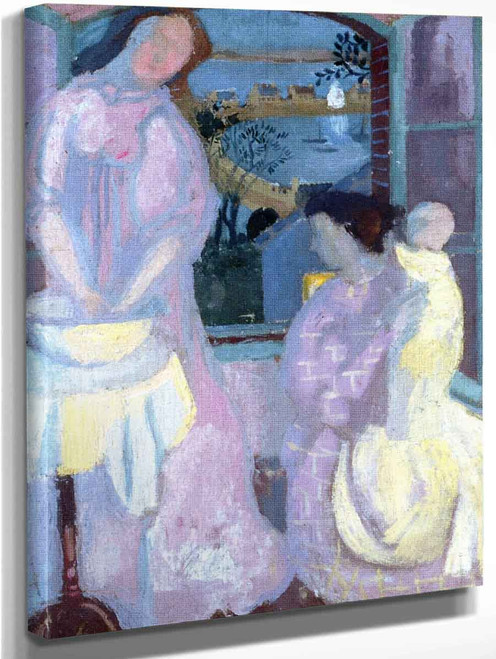 Two Figures At The Window By Maurice Denis