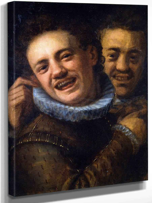 Two Laughing Men By Hans Von Aachen By Hans Von Aachen