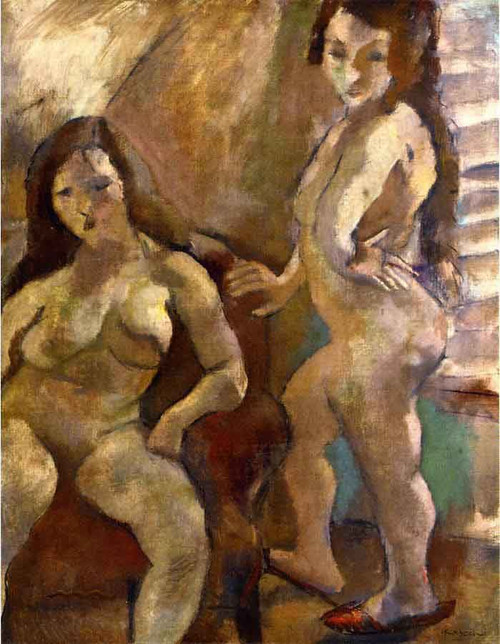 Two Nudes1 By Jules Pascin