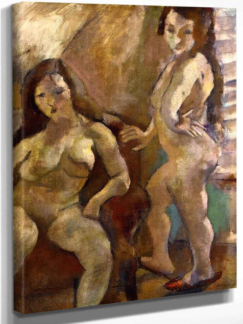 Two Nudes1 By Jules Pascin