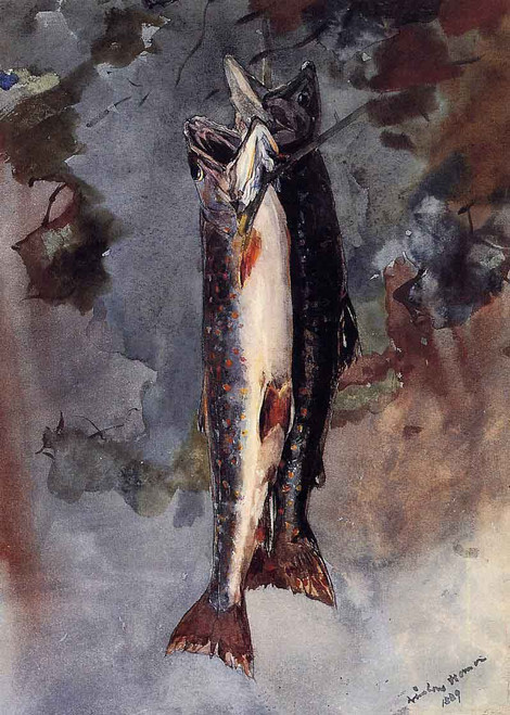 Two Trout By Winslow Homer