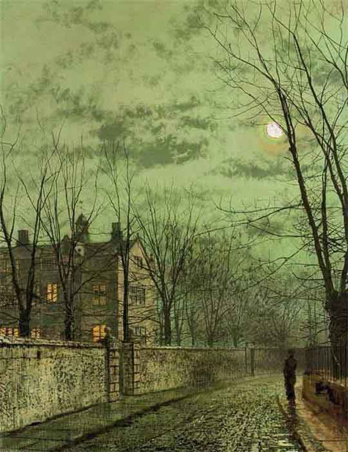 Under The Moonbeams By John Atkinson Grimshaw  By John Atkinson Grimshaw