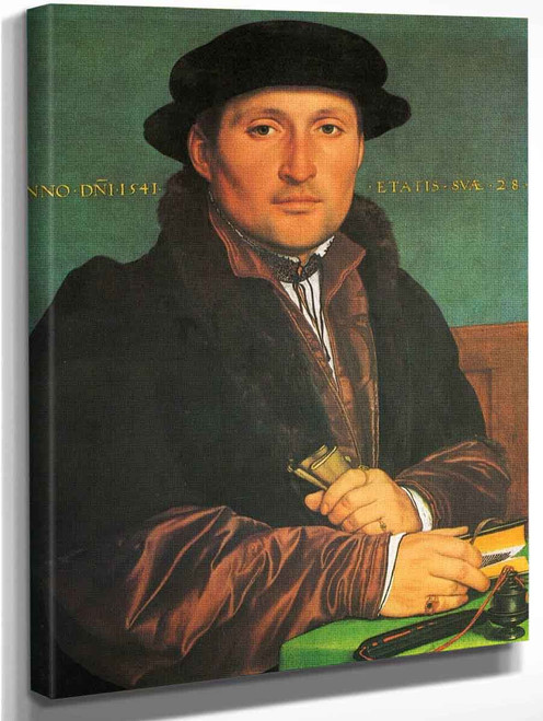 Unknown Young Man At His Office Desk By Hans Holbein The Younger  By Hans Holbein The Younger