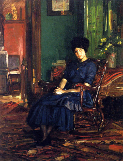 Untitled Portrait In Athenaeum Club Room By Joseph Kleitsch