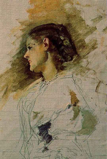 Valencian Girl By Ignacio Pinazo Camarlench By Ignacio Pinazo Camarlench