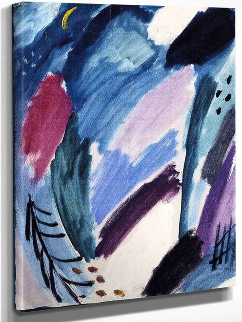 Variation Frosty Night With Crescent Moon  By Alexei Jawlensky By Alexei Jawlensky