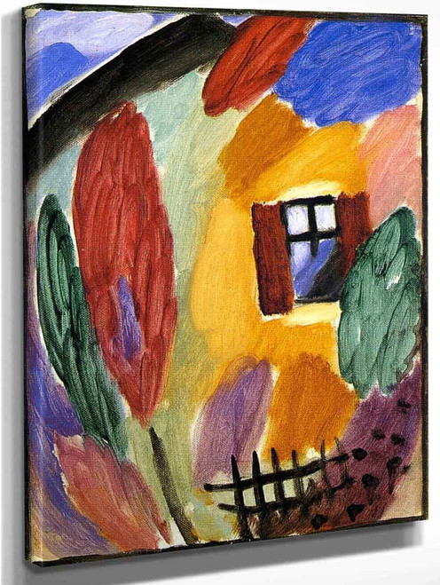Variation With House And Garden Fence By Alexei Jawlensky By Alexei Jawlensky