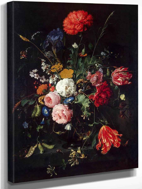 Vase Of Flowers By Jan Davidszoon De Heem By Jan Davidszoon De Heem