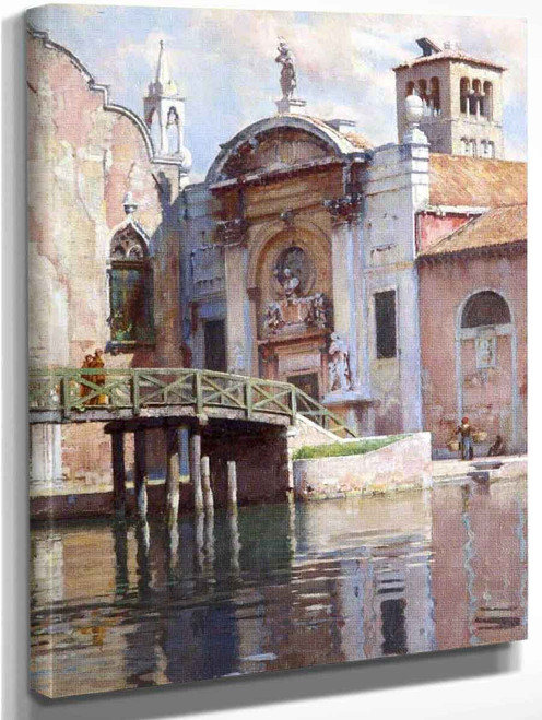 Venetian Scene, Canal By William Logsdail